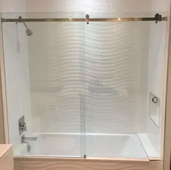 Штора для ванной стекло фото