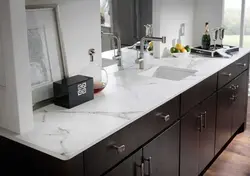 Kitchen countertop made of porcelain stoneware photo