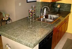 Kitchen countertop made of porcelain stoneware photo