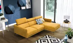 Sofa with legs in the living room photo