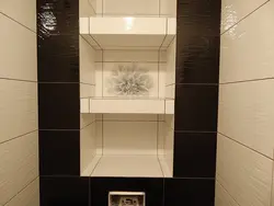 Porcelain stoneware bathroom shelves photo