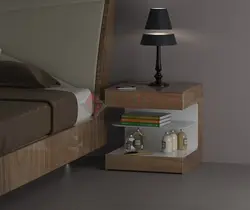 Loft yataq otağı fotoşəkili üçün çarpayı masaları