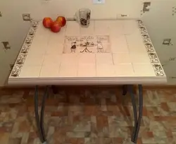 Porcelain stoneware table for the kitchen photo