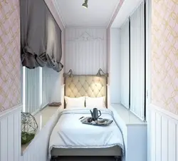 Bedroom on a loggia 6 meters photo