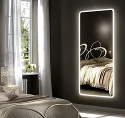 Mirror With Light In The Bedroom Photo
