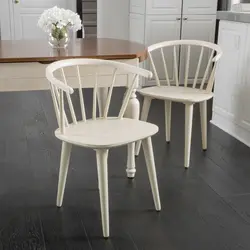 White Wooden Kitchen Chairs Photo
