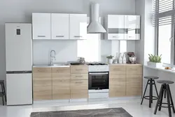 Kitchen light oak in the interior photo