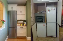 Refrigerator In A Box In The Kitchen Photo