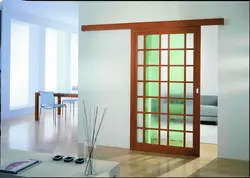 Sliding glass door to the kitchen photo