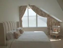 Çardaq fotoşəkilində yataq otağı üçün pərdələr