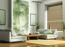 Тюль бамбук фото в интерьере гостиной