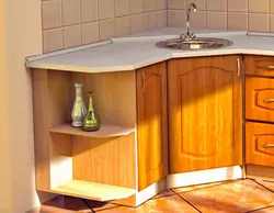 Corner cabinet for kitchen floor photo
