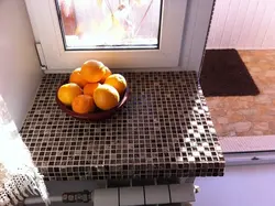 Window Sill Made Of Tiles In The Kitchen Photo