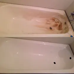 Рэстаўрацыя ванны да і пасля фота