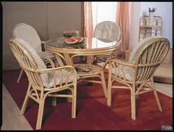 Rattan furniture for the kitchen photo