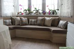Sofas for the kitchen with a bay window photo