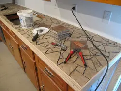DIY kitchen countertop photo