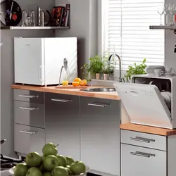 Маленькая посудомоечная машина фото на кухне