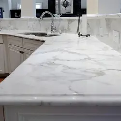 Kitchen countertop gray marble photo