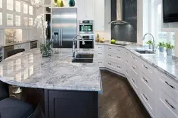 Столешница для кухни серый мрамор фото