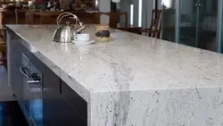 Kitchen countertop gray marble photo