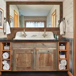 Мебель для ванной из дерева фото