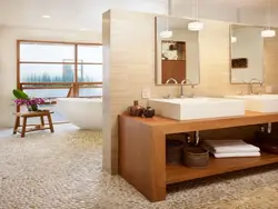 Bathroom furniture made of wood photo