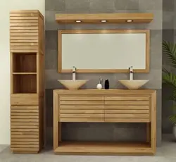 Bathroom Furniture Made Of Wood Photo