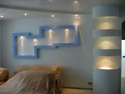 Bedroom walls made of plasterboard photo