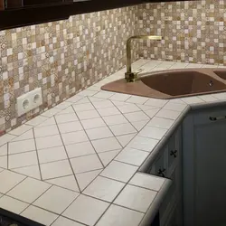 Mosaic kitchen countertop photo