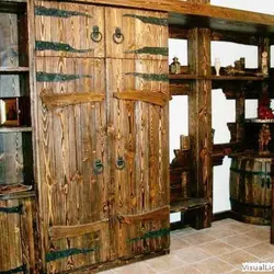 Antique wooden hallways photo