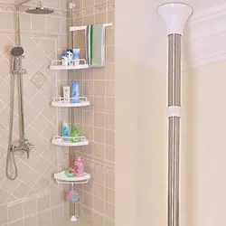 Corner Shelves In The Bathroom Photo