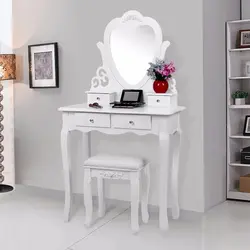 Console with mirror in the bedroom photo