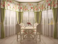 Floral Curtains In The Kitchen Photo