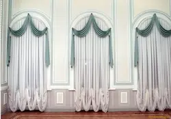 Curtains on the arch in the living room photo