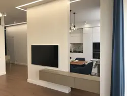 Partition for TV in the living room photo