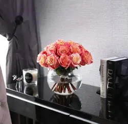 Roses on the kitchen table photo