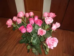 Roses on the kitchen table photo