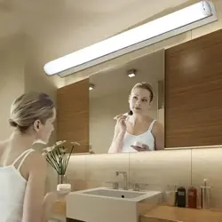 Bathroom Mirror With Sconce Photo