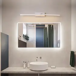 Bathroom Mirror With Sconce Photo