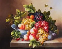 Paintings with fruits for the kitchen photo