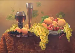Paintings with fruits for the kitchen photo