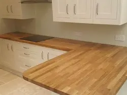 Oak countertop for kitchen photo