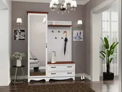 Hallway with hanger and mirror photo