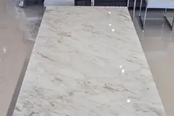 White marble kitchen countertop photo