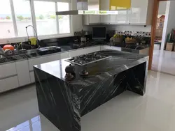 Столешница для кухни черный мрамор фото