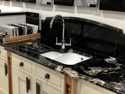 Kitchen Countertop Black Marble Photo