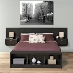 Bed and nightstands for bedroom photo