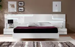 Bed and nightstands for bedroom photo