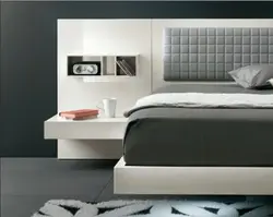Bed and nightstands for bedroom photo